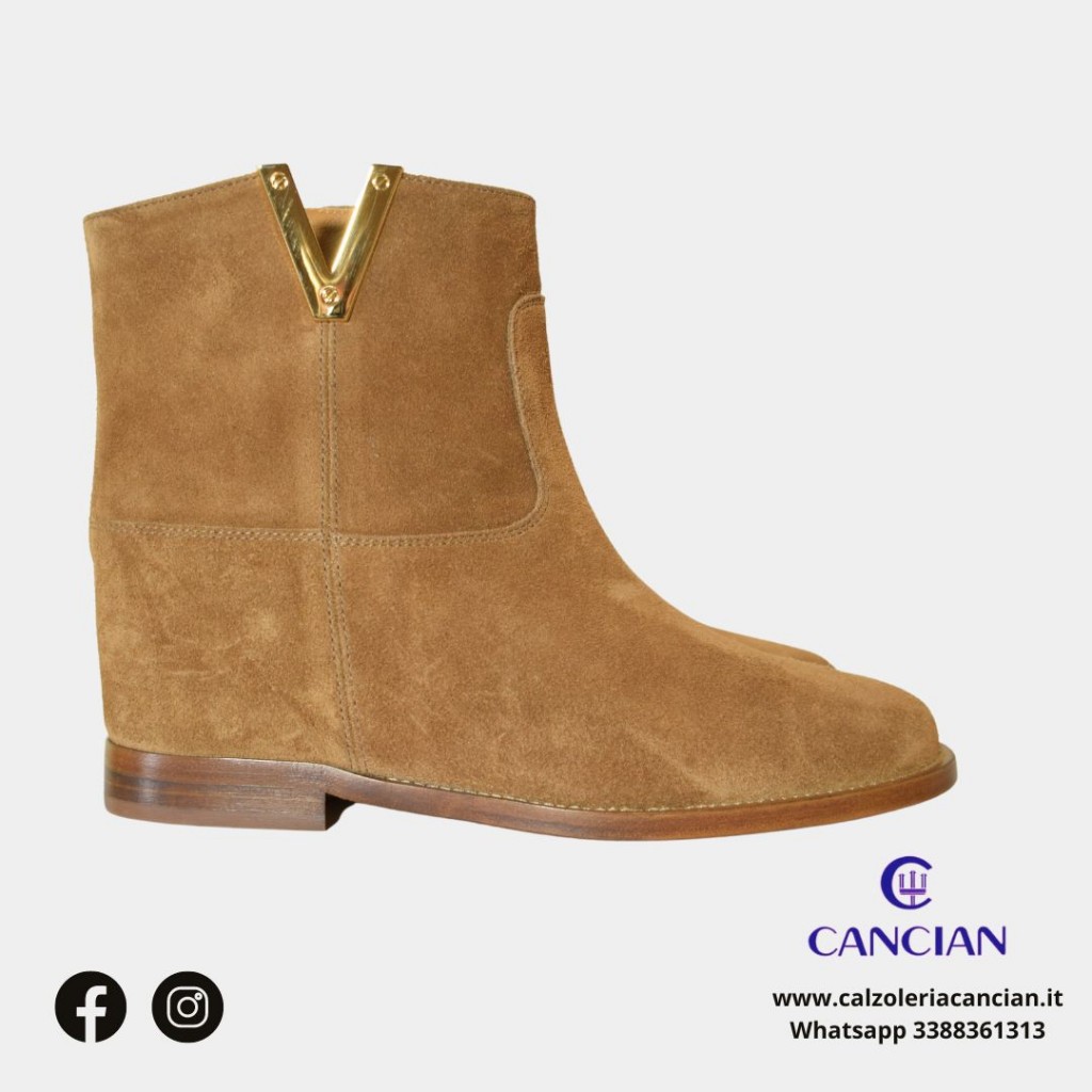 Stivaletto da donna Penelope in pelle marrone | Il Gergo